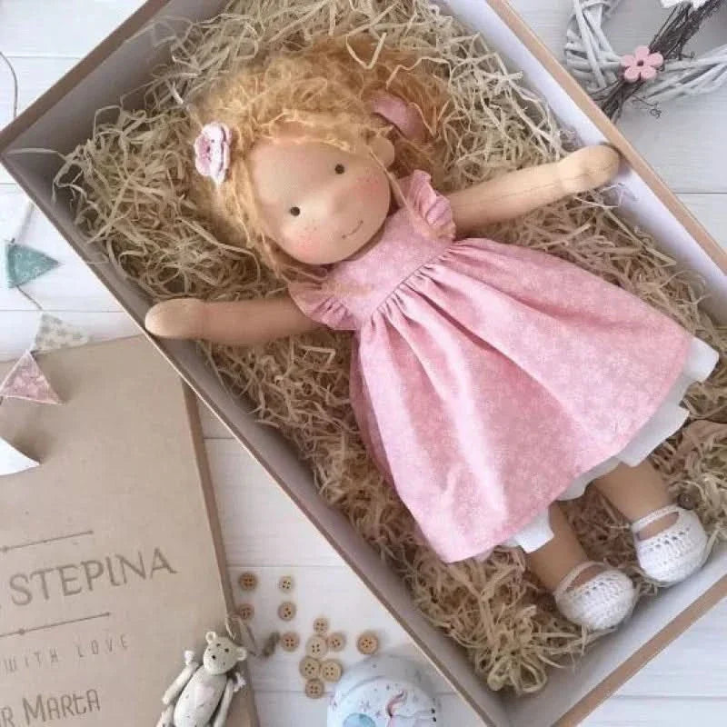 Handmade Cotton Plush Doll – Waldorf Style Elise Toy