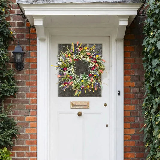Handmade Floral Door Wreath for Indoor and Outdoor