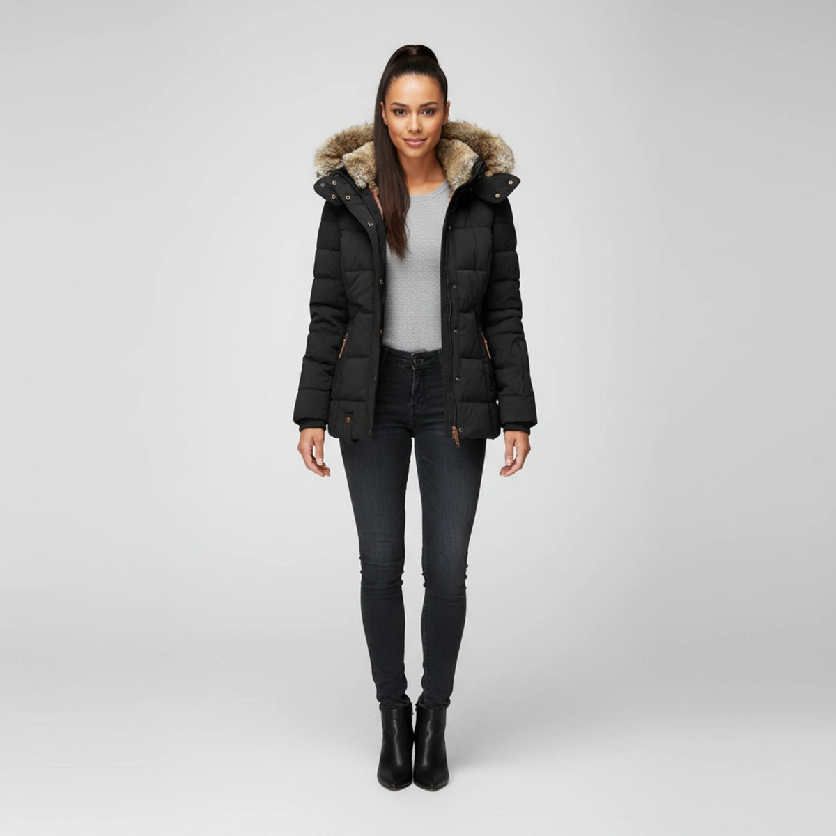 Women's Hooded Quilted Puffer Jacket