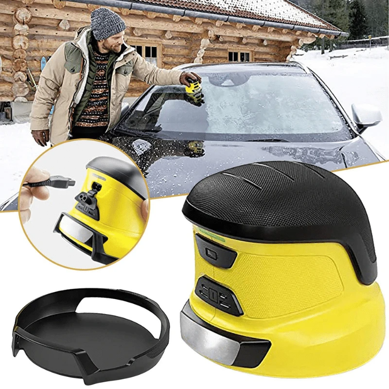 Heated Windshield Ice Scraper with Automatic Clearing for Winter Driving