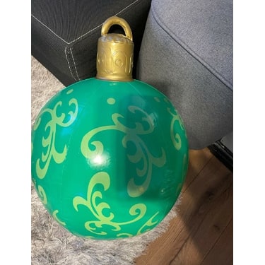 Inflatable Christmas Ornament Ball with Snowflake Pattern
