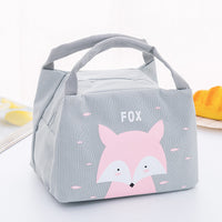 Insulated Lunch Tote with Fox Print