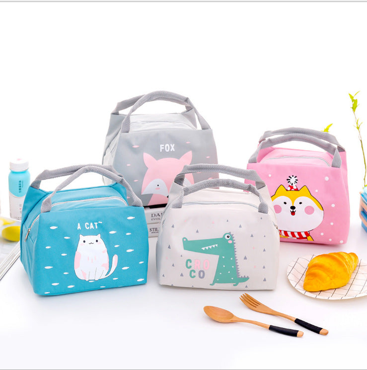 Insulated Lunch Tote with Fox Print