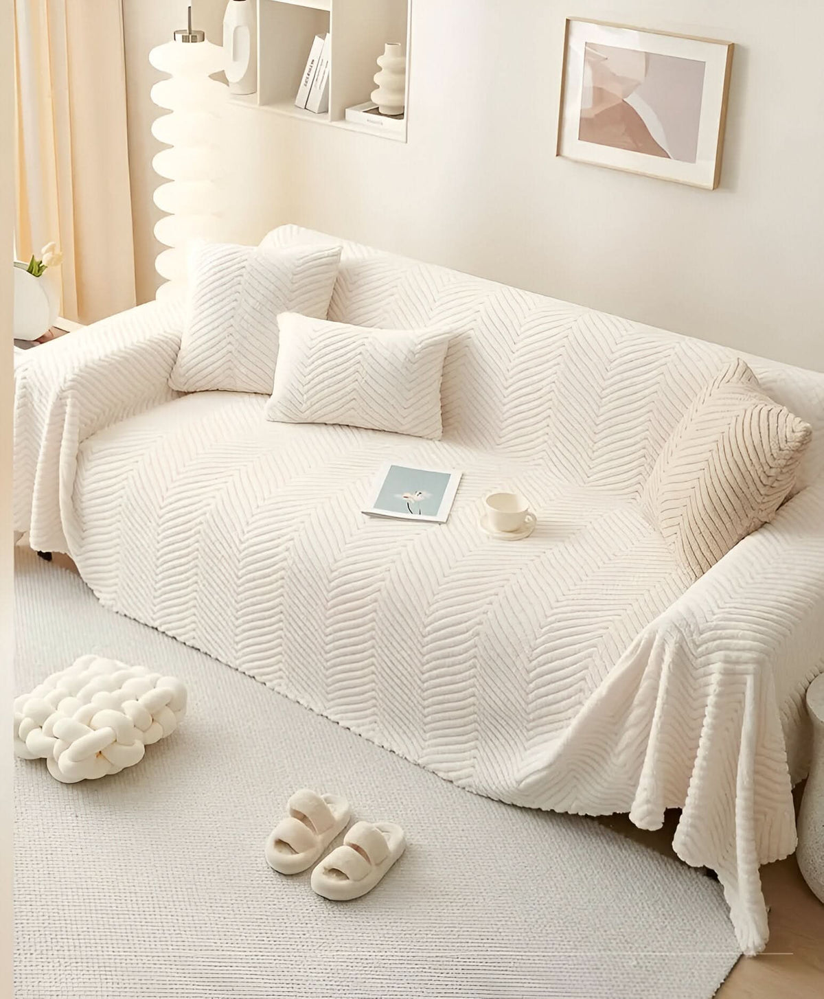 LuxuraWrap Sofa Cover – Non-Slip Pet-Friendly Couch Protector