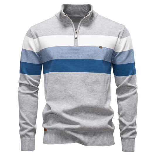 Men's Colorblock Half-Zip Pullover Sweater