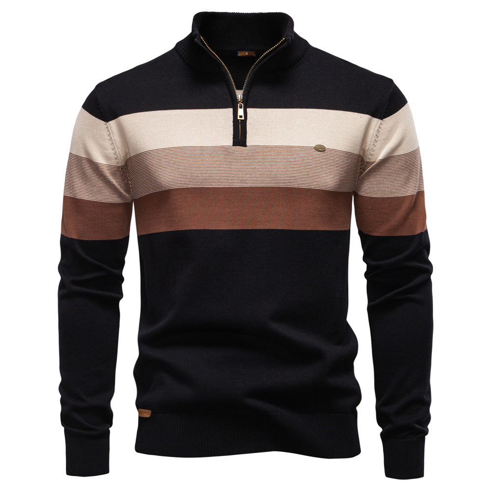 Men's Colorblock Half-Zip Pullover Sweater