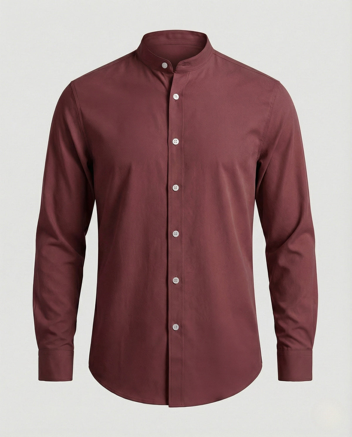 Men's Slim Fit Stand-Up Collar Shirt