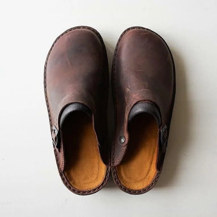 Men's Slip-On Mules with Heel Strap