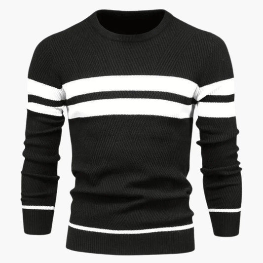 Men's Striped Sweater - Warm, Comfortable & Stylish for Winter