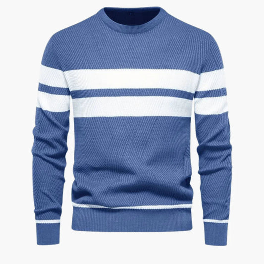 Men's Striped Sweater - Warm, Comfortable & Stylish for Winter