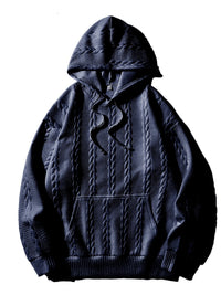 Men's Textured Pattern Hoodie