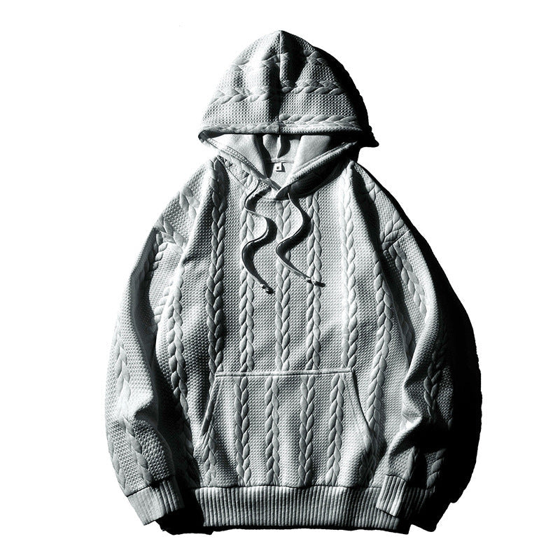 Men's Textured Pattern Hoodie