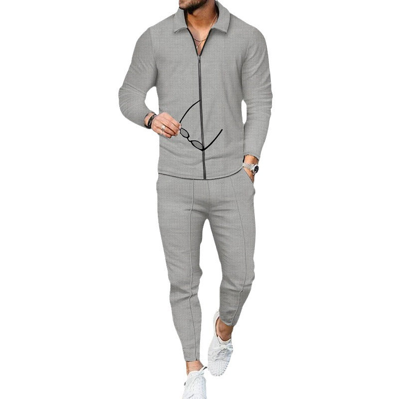 Men's Tracksuit with Modern Zipper and Elastic Waistband Dayhills