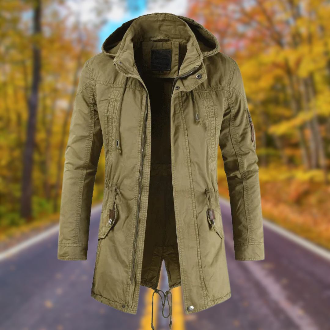 Men's Urban Utility Hooded Jacket in Durable Fabric