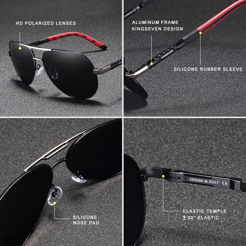 Men's Vintage Aluminum Polarizing Sunglasses