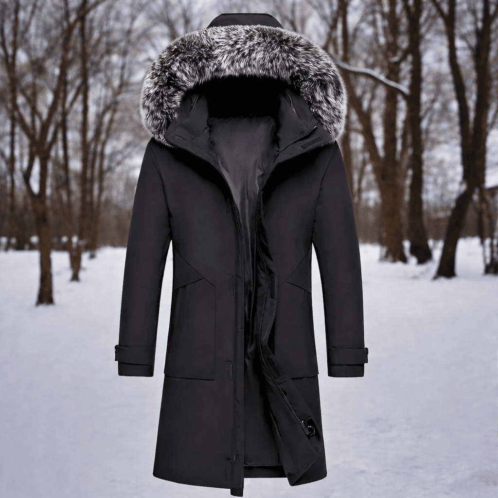 Men's Windproof Winter Parka - Warm Thermal Build, Durable Weather Shield