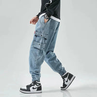 Men's Cargo Denim Jogger Pants