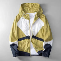 Men's Color Block Hooded Jacket