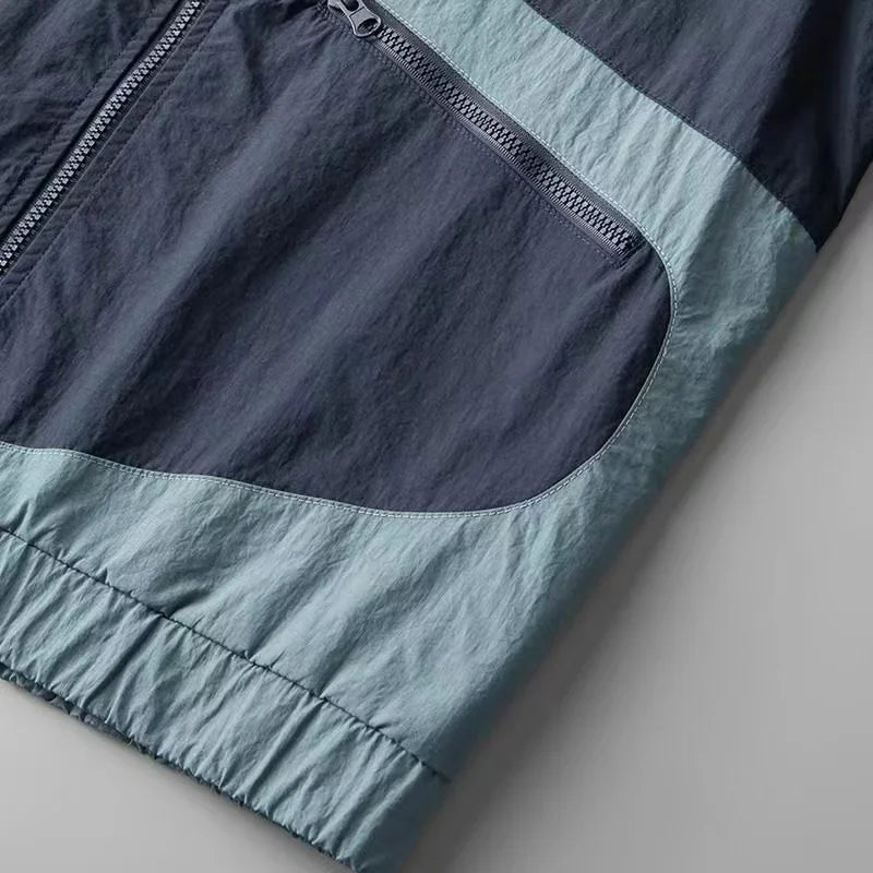 Image of Men's Color Block Hooded Jacket