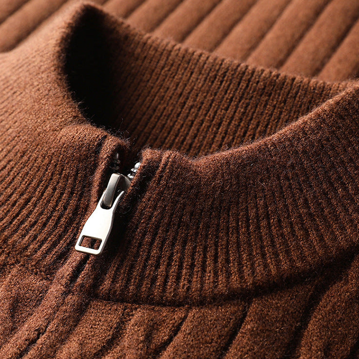 Image of Men's Full Zip Cable Knit Sweater