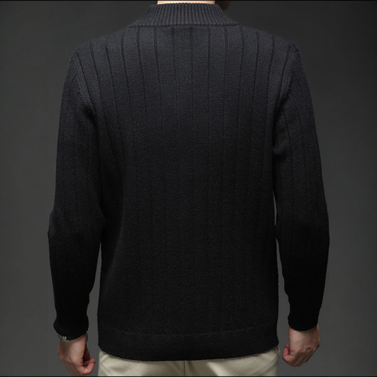 Image of Men's Full Zip Cable Knit Sweater