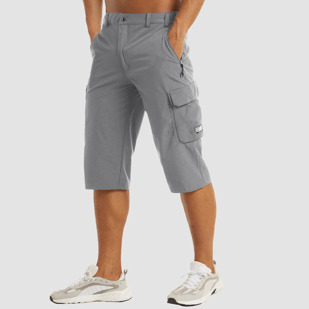 Image of Men's Multi-Pocket Cargo Capri Shorts