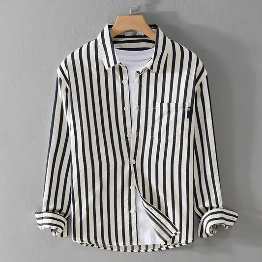 Image of Men's Striped Long Sleeve Shirt