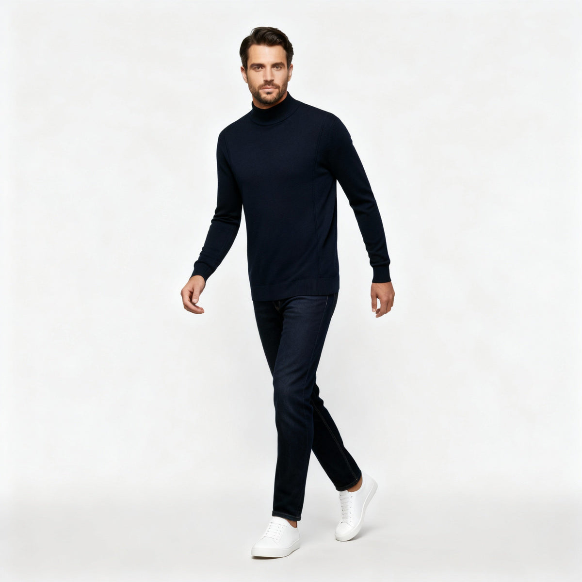 Image of Men's Turtleneck Fitted Sweater