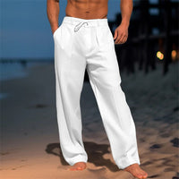 Men's Wide Leg Pleated Drawstring Pants