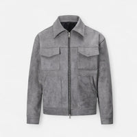 Men's Zip-Up Collared Jacket