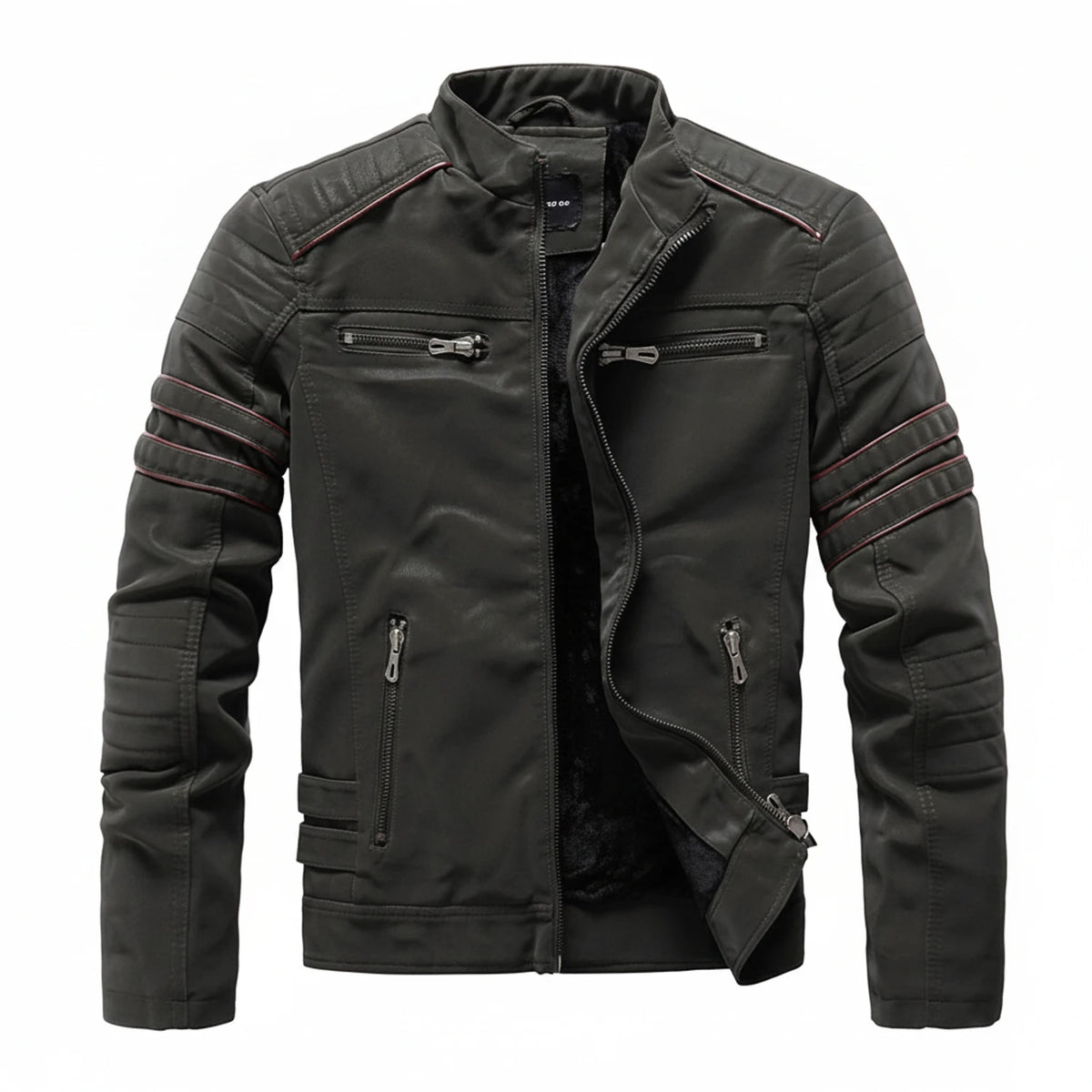 Men's Warm Stand Collar Biker Jacket
