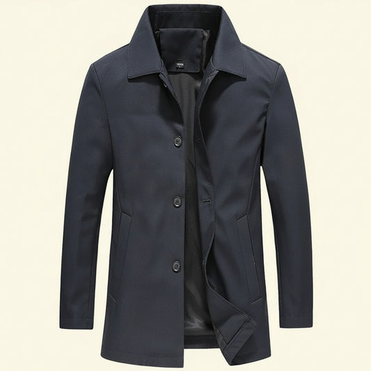 Men's Minimalist Mid-Length Overcoat