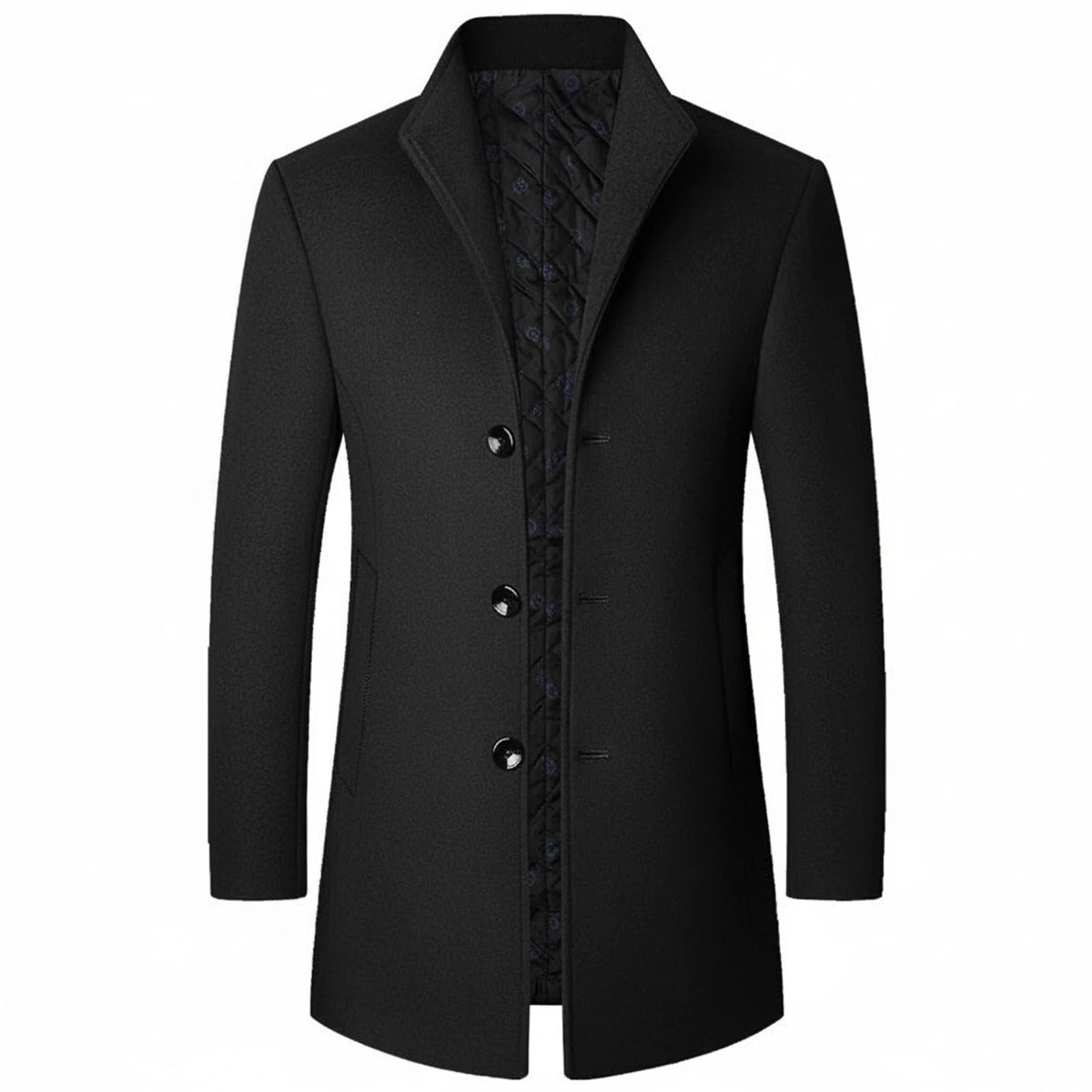 Men's Classic Three Button Formal Overcoat