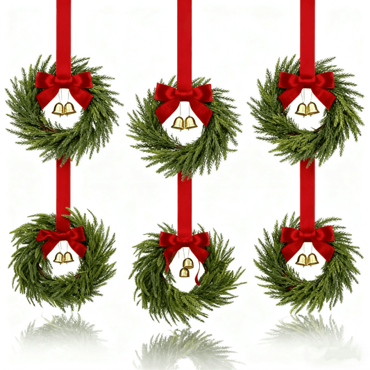 Mini Christmas Wreaths for Cabinets