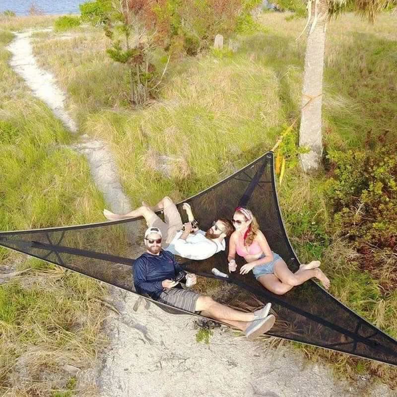 Multi-Person Camping Hammock with 3-Point Anchor System