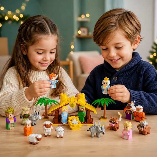 Nativity Scene Building Block Advent Calendar – 24 Days of Christmas Figures