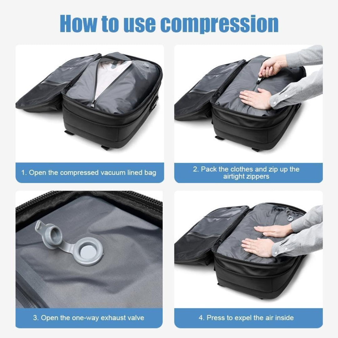 PackForm | Structured 60L Compression Rucksack for Travel & Everyday Use