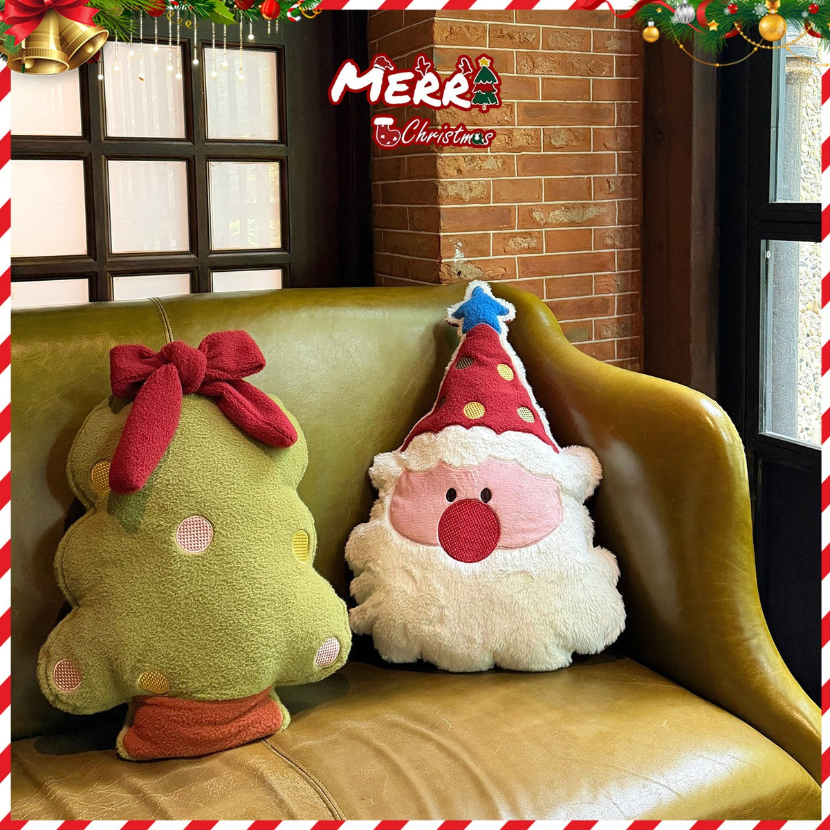 Plush Wool Christmas Decorative Cushion