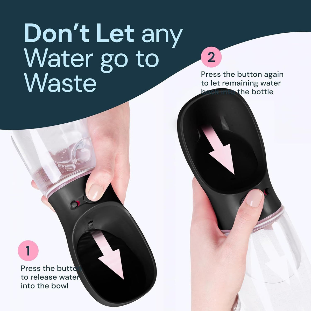 Portable 2-in-1 Water and Food Bowl for Pets