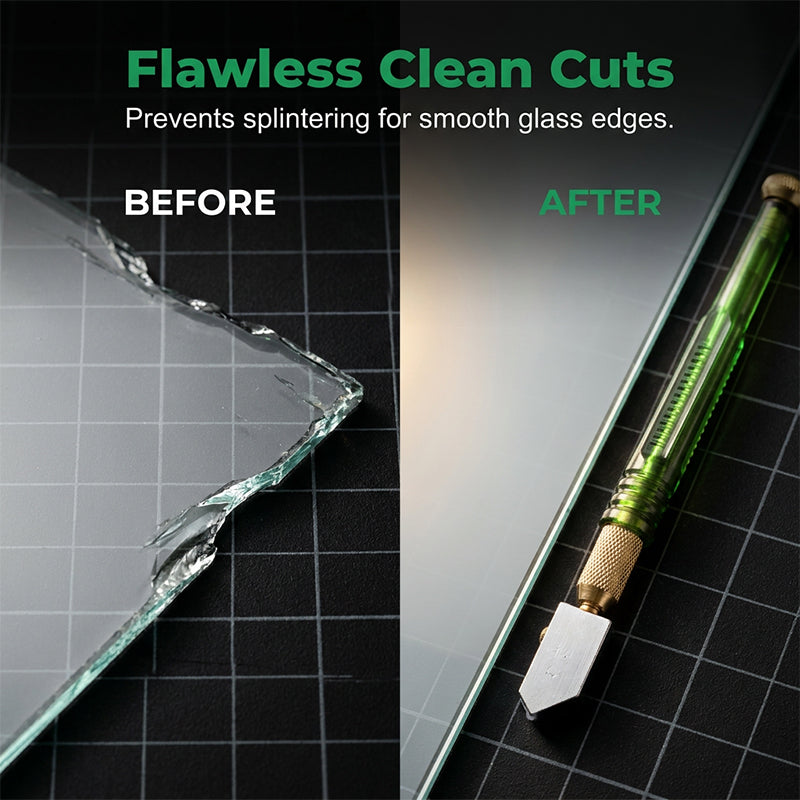 Precision Glass Cutter Tool with Alloy Wheel and Ergonomic Handle