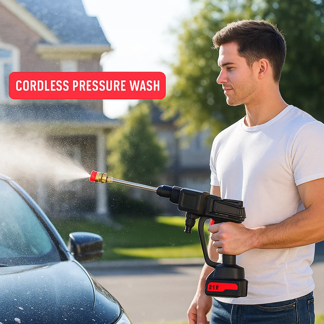 QuickWash | Cordless High-Pressure Cleaner with 2 Batteries