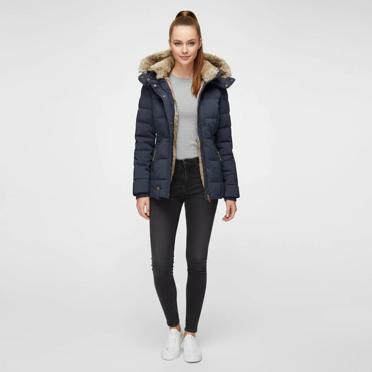 Women's Hooded Quilted Puffer Jacket