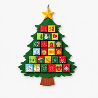 Reusable Hanging Christmas Tree Advent Calendar with 24 Fillable Boxes