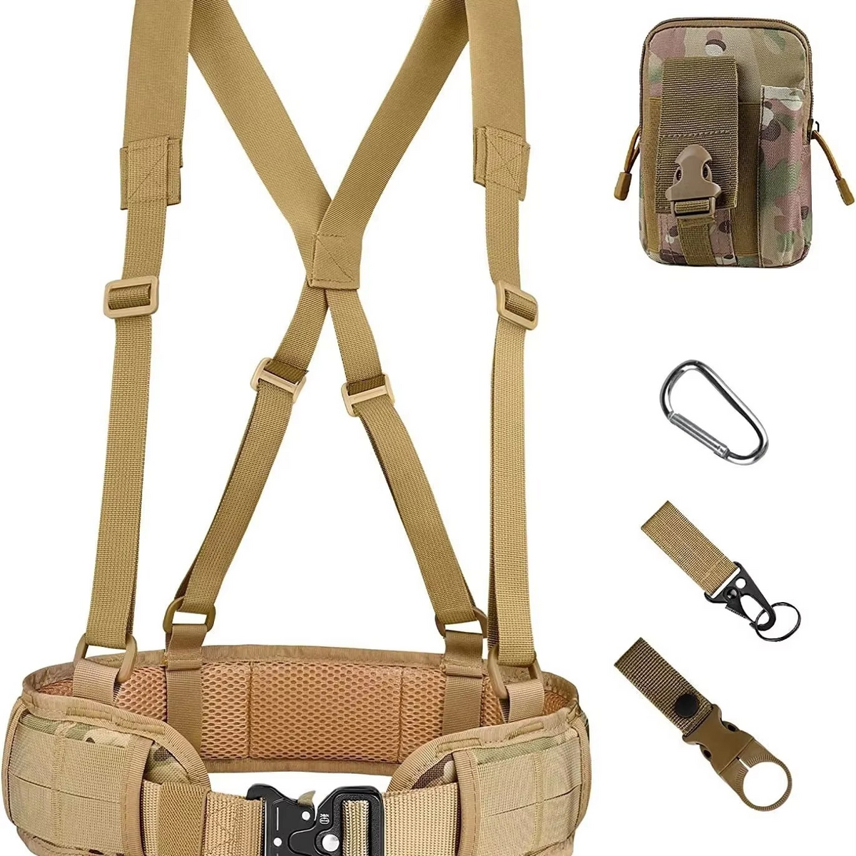Tactical Nylon Belt with Quick-Release Metal Buckle for Outdoor Sports