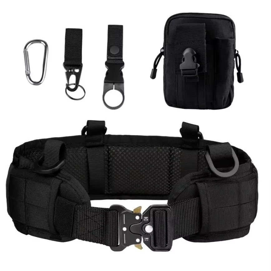 Tactical Nylon Belt with Quick-Release Metal Buckle for Outdoor Sports