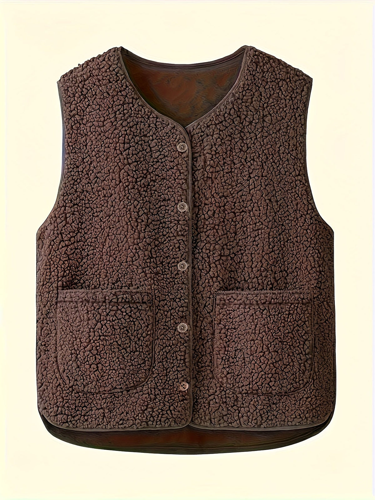 Textured Button-Front Gilet