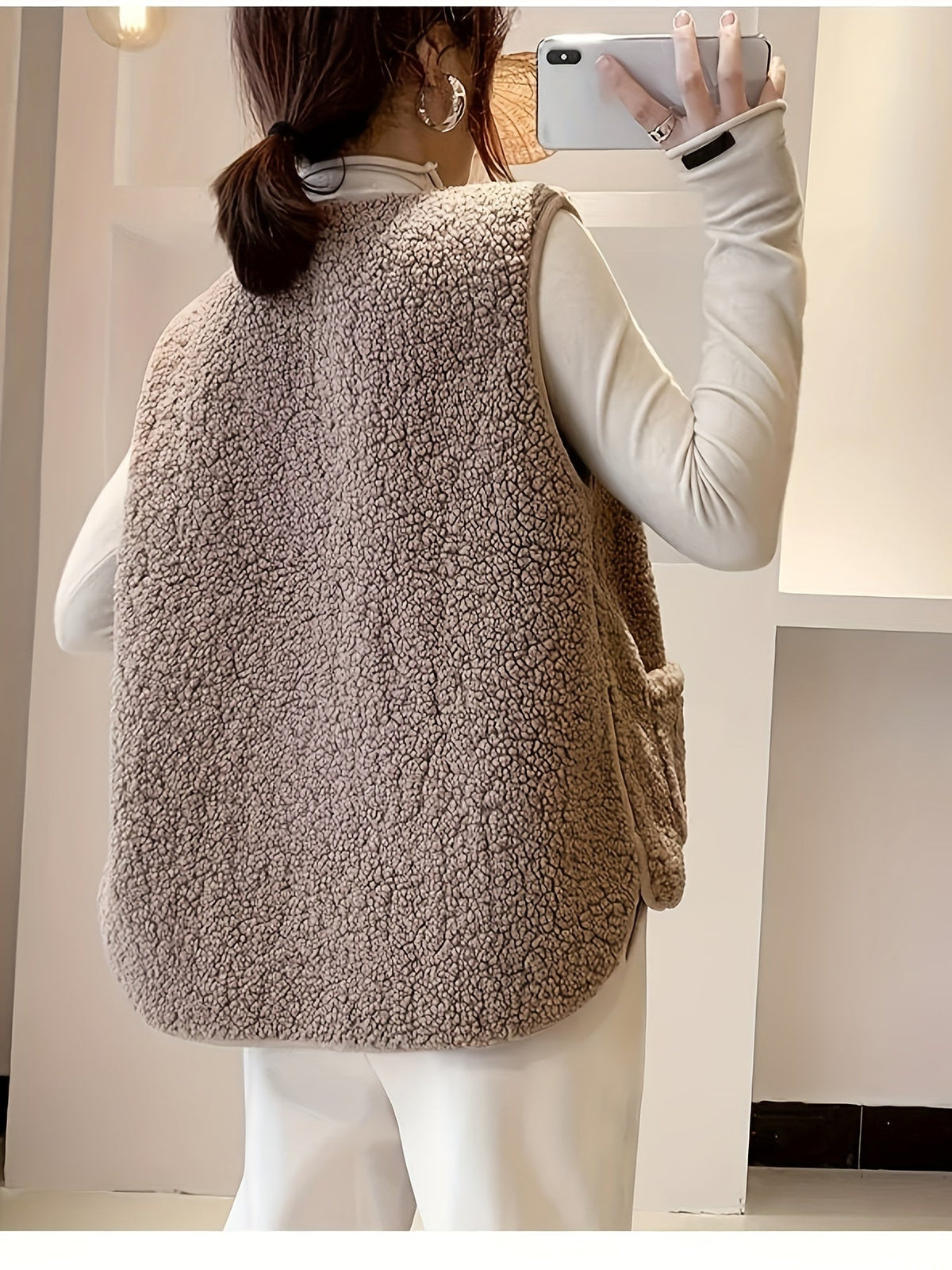 Textured Button-Front Gilet