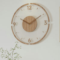 TimeWood - Nordic Stylish Solid Wood Wall Clock 14 Inch