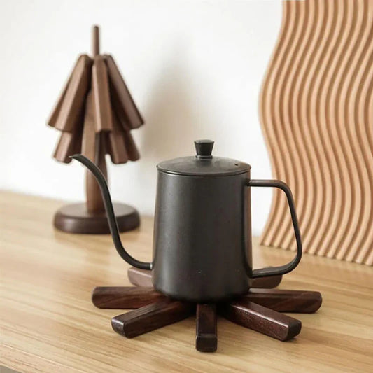 Tree-Shaped Walnut Table Trivet