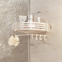 Triangular Bathroom Corner Shelf with Suction Cups